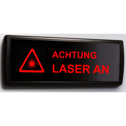 Laser Warning Sign red