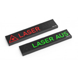 Laserwarnleuchte Deutsch