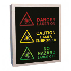Panneau d'avertissement laser 3 états