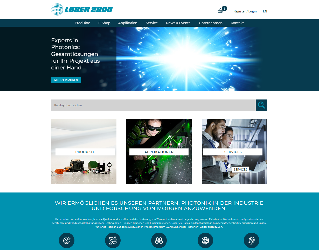 Laser 2000 Website Screenshot